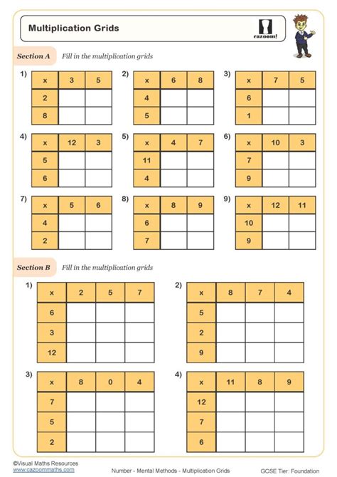 Image result for Multiplication Grid Worksheet