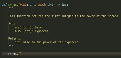 Toradh íomhá ar What Is a Docstring