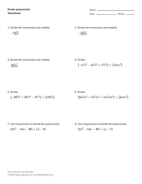 Toradh íomhá ar Algebra 2 Polynomials Worksheet.pdf