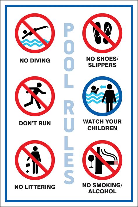 Pool Rules Sign に対する画像結果
