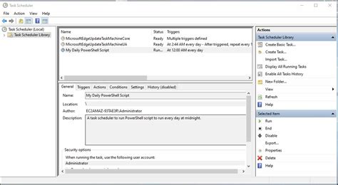 Image result for Run a PowerShell Script in Task Scheduler