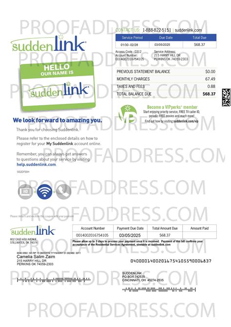 Image result for Suddenlink Invoice Sample