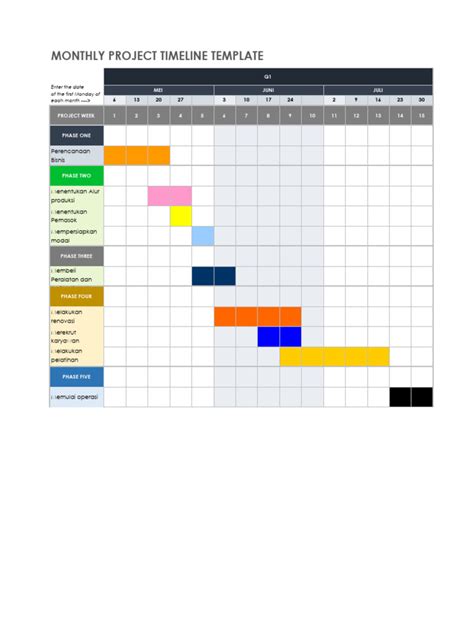 Project Timeline Monthly Spreadsheet に対する画像結果