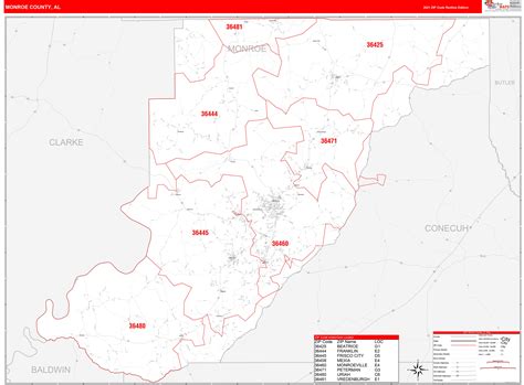 Image result for Monroe County Zip Code Map