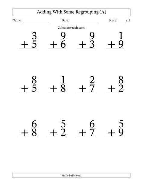 Free Printable Single Digit Addition に対する画像結果