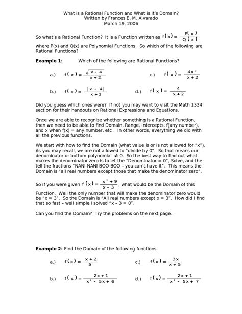 Domain of a Rational Function Problem に対する画像結果