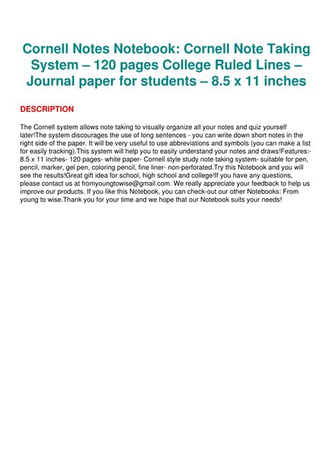 Image result for Cornell Note-Taking System