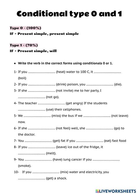 Image result for First Conditional Worksheet Free PDF