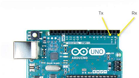 Toradh íomhá ar Arduino Uno RX TX Pins