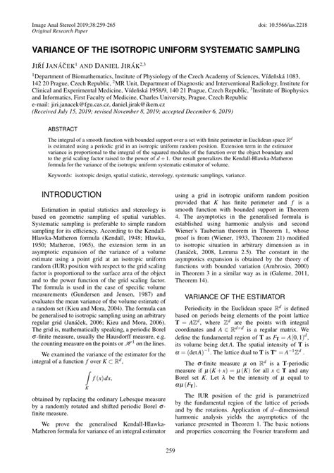 Toradh íomhá ar Variance of Systematic Sampling