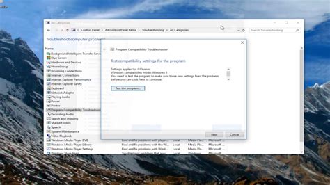 Toradh íomhá ar Program Compatibility Check Windows 1.0