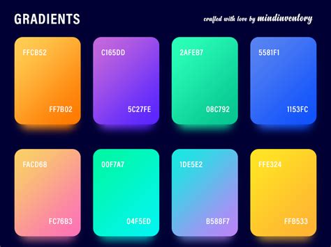 Gradient Color Card UI に対する画像結果