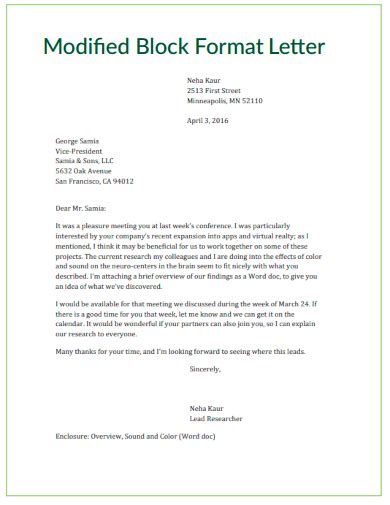 Toradh íomhá ar Full Block Letter Format