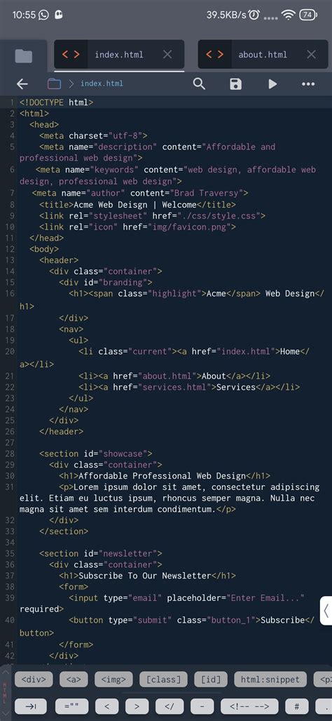 Image result for HTML Code Editor for Phone