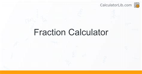 Image result for Fraction Calculator Beginners