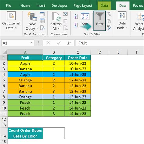 Image result for Excel Count Cells with Color Fill