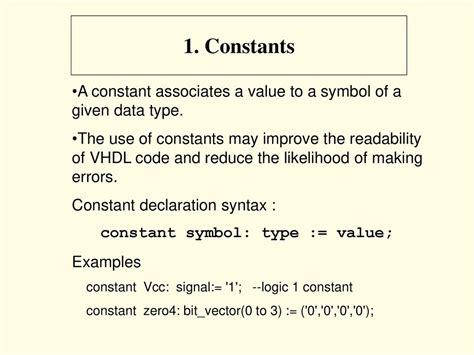 Variable and Constant Example Code に対する画像結果