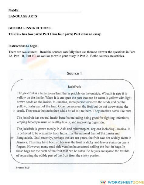 Toradh íomhá ar Language Arts Performance Task