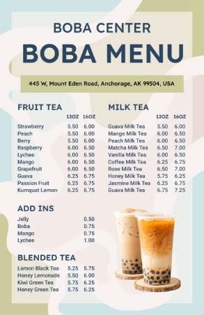 Image result for Tamplete Menu Boba