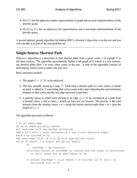 Toradh íomhá ar Dijkstra Example MST Adjacency Matrix