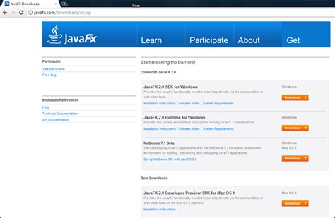Image result for JavaFX SDK Download