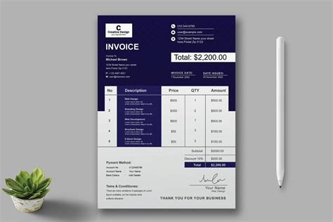 Example of Invoice Template に対する画像結果
