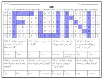 Image result for Science Secret Message Worksheets
