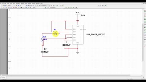 Toradh íomhá ar 555 Timer Multisim Astable Multivibrator