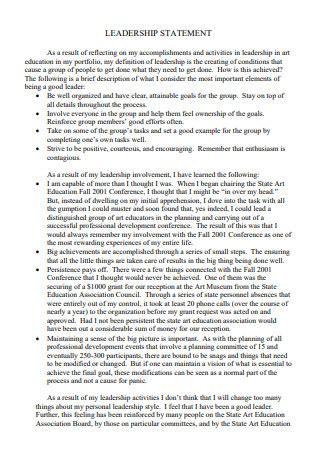 Toradh íomhá ar Personal Vision Statement Examples Leadership