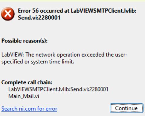 Image result for LabVIEW Message Box Error