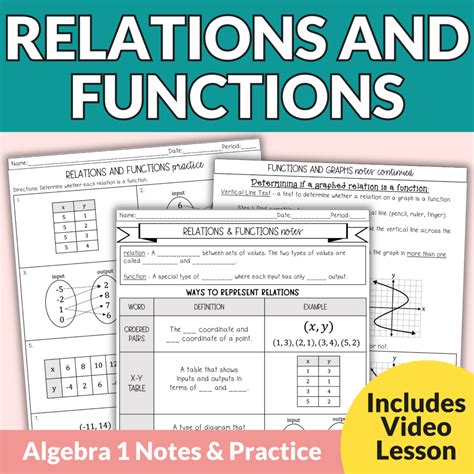 Relationship and Function Worksheet Answers に対する画像結果