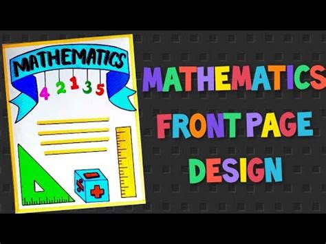 Image result for Mathematics Project Front Page Design