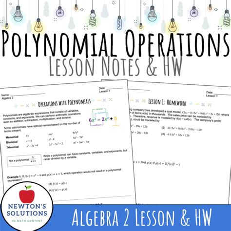 Afbeeldingsresultaten voor Algebra Lesson Polynomials Operations
