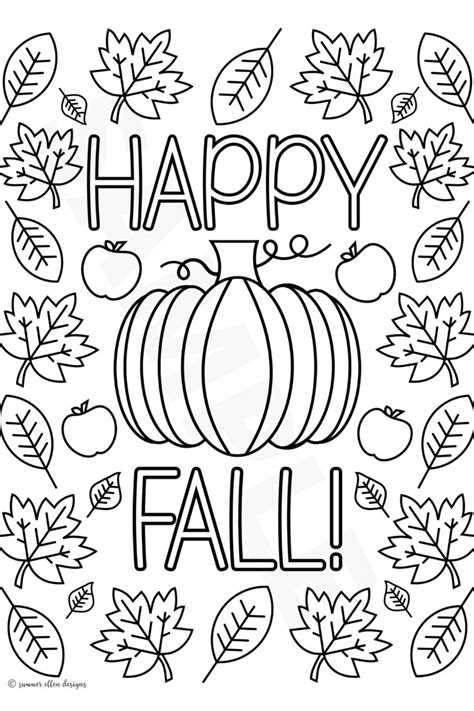 Toradh íomhá ar Fall Coloring Pages PDF