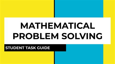 Image result for Mathematics Problem Solving Framework