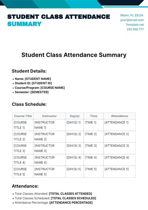 Image result for Class Attendance Example