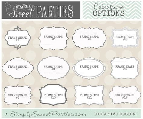 Printable Fancy Labels に対する画像結果