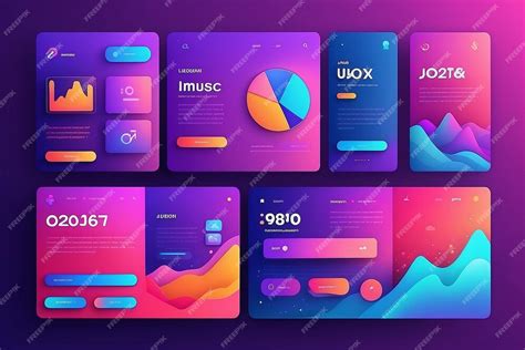 Premium Photo | Gradient ui ux background illustrated
