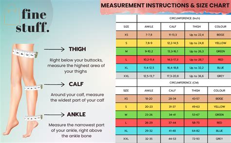 Image result for Compression Stocking Measurement Chart