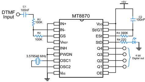 Image result for DTMF Decoder Schematic