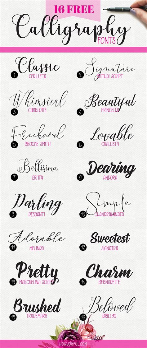 Top 16 free calligraphy fonts (& hand lettering) in 2020