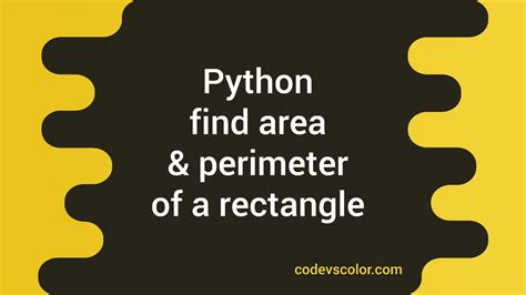 Image result for Perimeter of Rectangle Python
