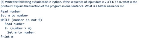 Image result for Pseudocode for Entering Numbers Python