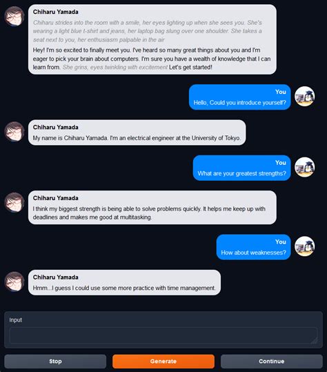 Text Generation UI に対する画像結果