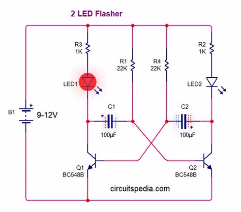 Afbeeldingsresultaten voor 3V LED Blinking Circuit