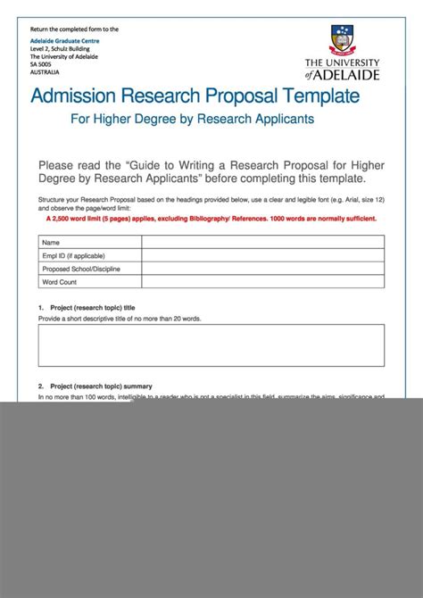 Image result for Example Research Proposal Template