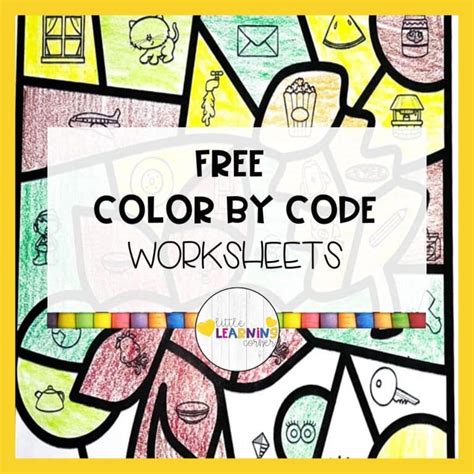 Bildergebnis für Color Code Worksheet Third Grade