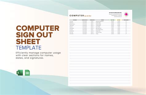 Image result for Computer Sign Out Sheet