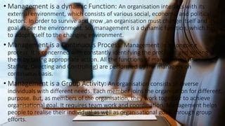 Image result for Management Is a Dynamic Function
