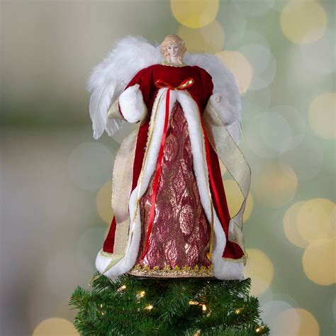 Toradh íomhá ar Angel Tree Topper Red Dress